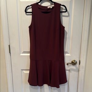 ANN TAYLOR LOFT Red Burgundy Sleeveless Dress NWT